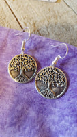 Handmade Pure Silver Tree of Life Earrings